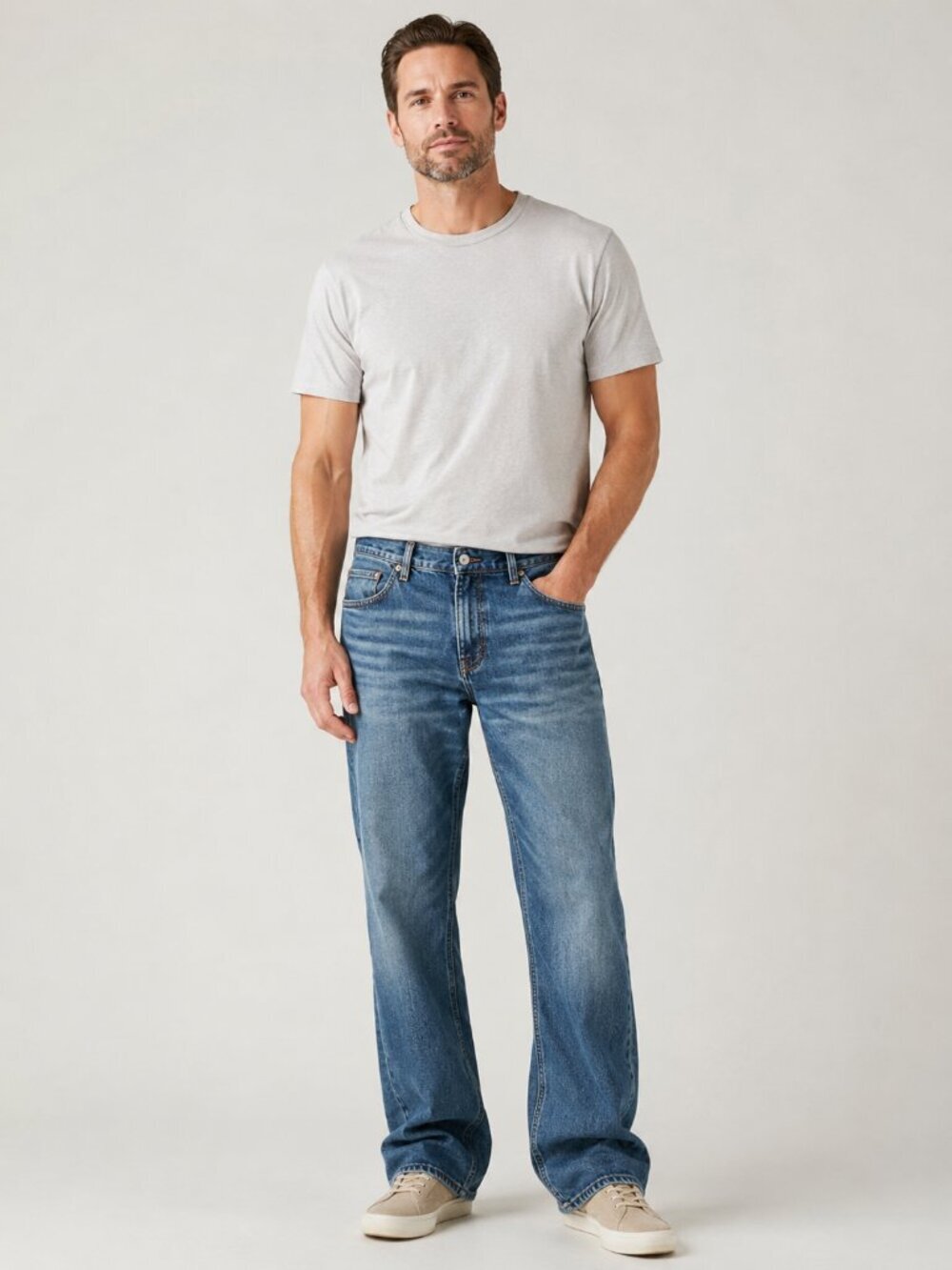 Levi Strauss Signature Relaxed Bootcut Jeans Men’s 36x32 Medium Wash